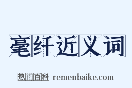 毫纤近义词是什么意思的图片